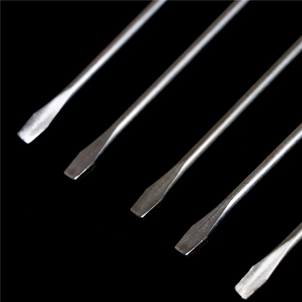 5pcs/lot HELTC Nonslip Handle Flat Head Slotted Screwdriver Mini Small Magnetic Precision Clear Home Repair Tool | Инструменты