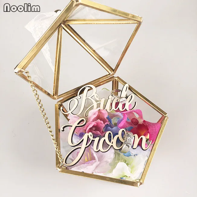 Витражное стеклянное обручальное кольцо NOOLIM Подарочная коробка для ювелирных