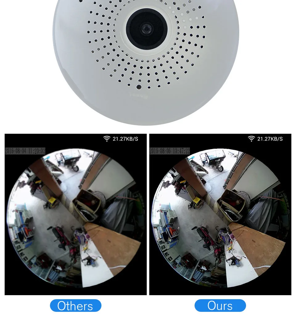 960P 360 градусов Беспроводная ip-камера лампа светильник рыбий глаз умный дом CCTV 3D VR камера 1.3MP Домашняя безопасность ip-камера sd карта Wi-Fi