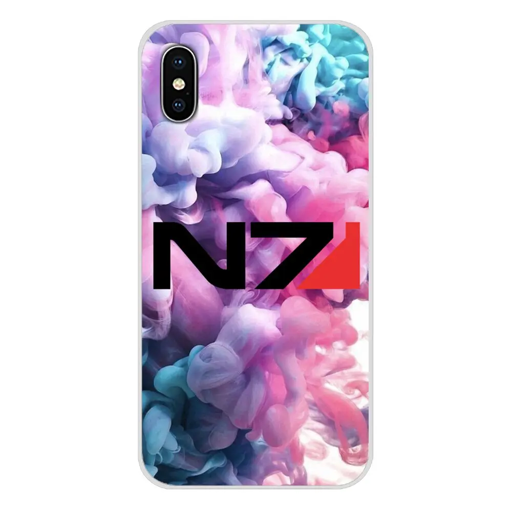 Прозрачные чехлы из ТПУ с эффектом массы N7 логотип Броня для Apple iPhone X XR XS MAX 4 4S 5 5S 5C