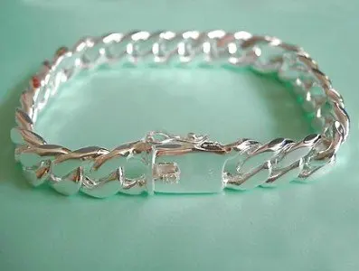 Мужской браслет из серебра 925 пробы 10 мм|fashion men bracelet|men braceletmen bracelet fashion |