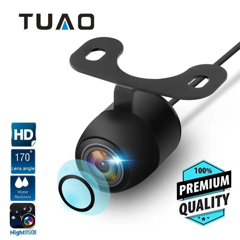 Камера заднего вида TUAO HD CCD ночного видения с углом обзора 145 градусов камера для