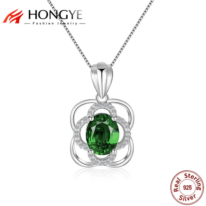 HONGYE 2018 Роскошное винтажное ожерелье с подвеской из стерлингового серебра 925