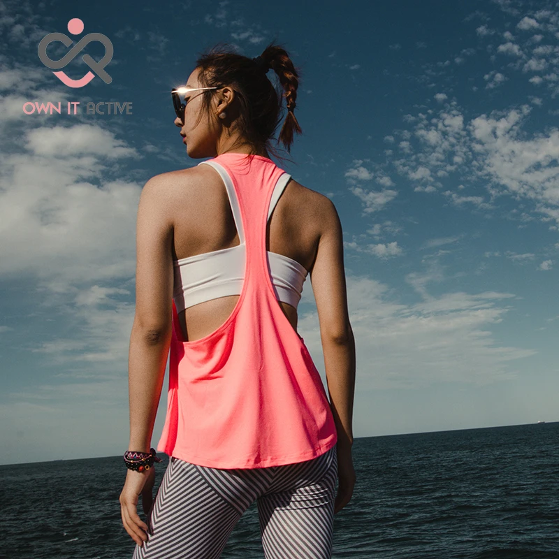Майка женская быстросохнущая пикантный свободный спортивный жилет для фитнеса