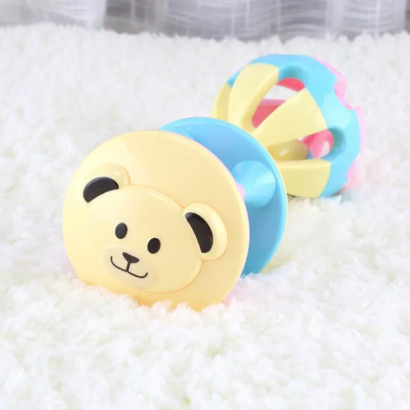 2 шт. Гладкий милый детский погремушка прорезыватель ручные колокольчики