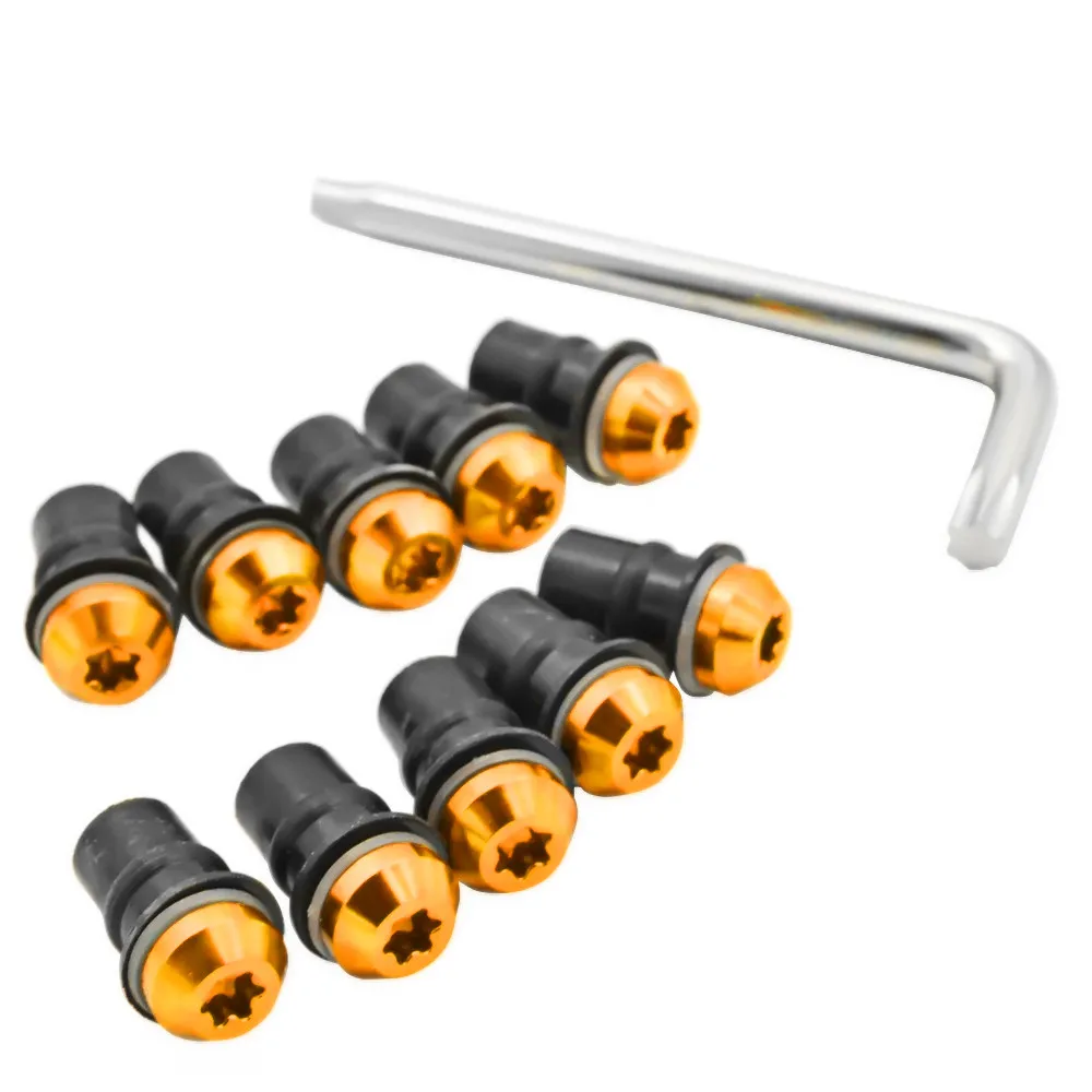 Orange Screw Nut Универсальный 5 мм M5 ЧПУ лобовое стекло винтов для лобового стекла ручек болтов гаек винтов для Kawasaki Z 650 750 Z 800 900 Z 1000 ZX6R ZX636 ниндзя 650R/ER6F - Цвет: Orange Screw Nut