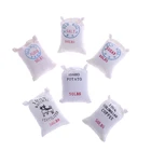 112 миниатюрная кухня для кукольного домика, 6 мешков сахарной муки, соли, картофеля для детей, ролевые игры, игрушки, декор для сада