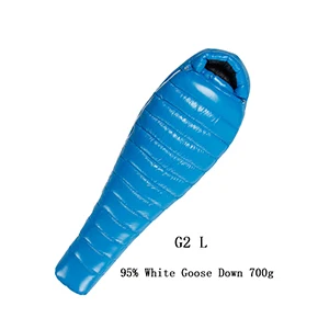 Blue G2L AEGISMAX спальный мешок на гусином пуху, уличный спальный мешок на гусином пуху, удлиненный, утолщенный, зимний, Сверхлегкий, дизайн перегородок, сумки - Цвет: Blue G2L