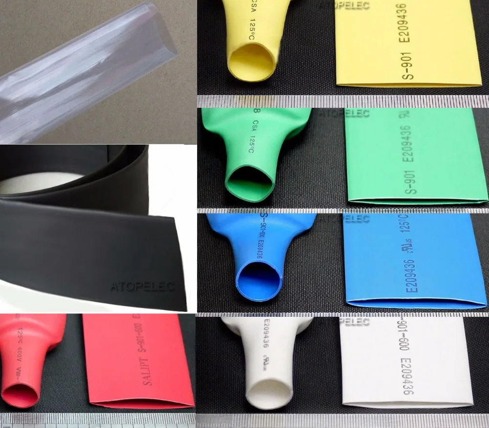 Термоусадочные полиолефиновые трубки 50 мм в ширину/30 диаметре 2:1 ROHS UL
