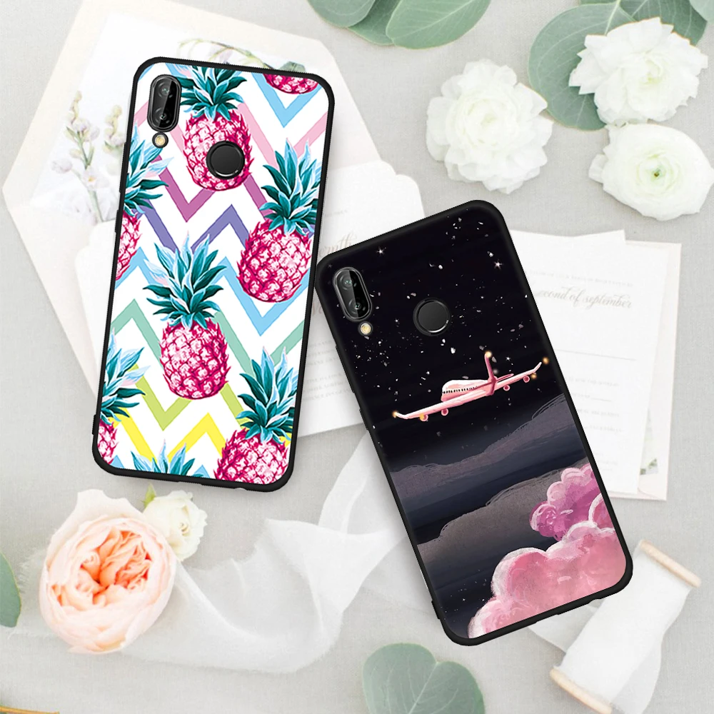 KK Розовый Мягкий ТПУ чехол с узором для Huawei P9 P10 P8 Lite P20 Plus Enjoy 8 Y9 Nova 2i прекрасный