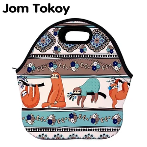 Jom Tokoy ленивый Термоизолированный принт сумки для обеда для женщин Дети Термо сумка коробка для обеда еда пикника сумки Tote сумки