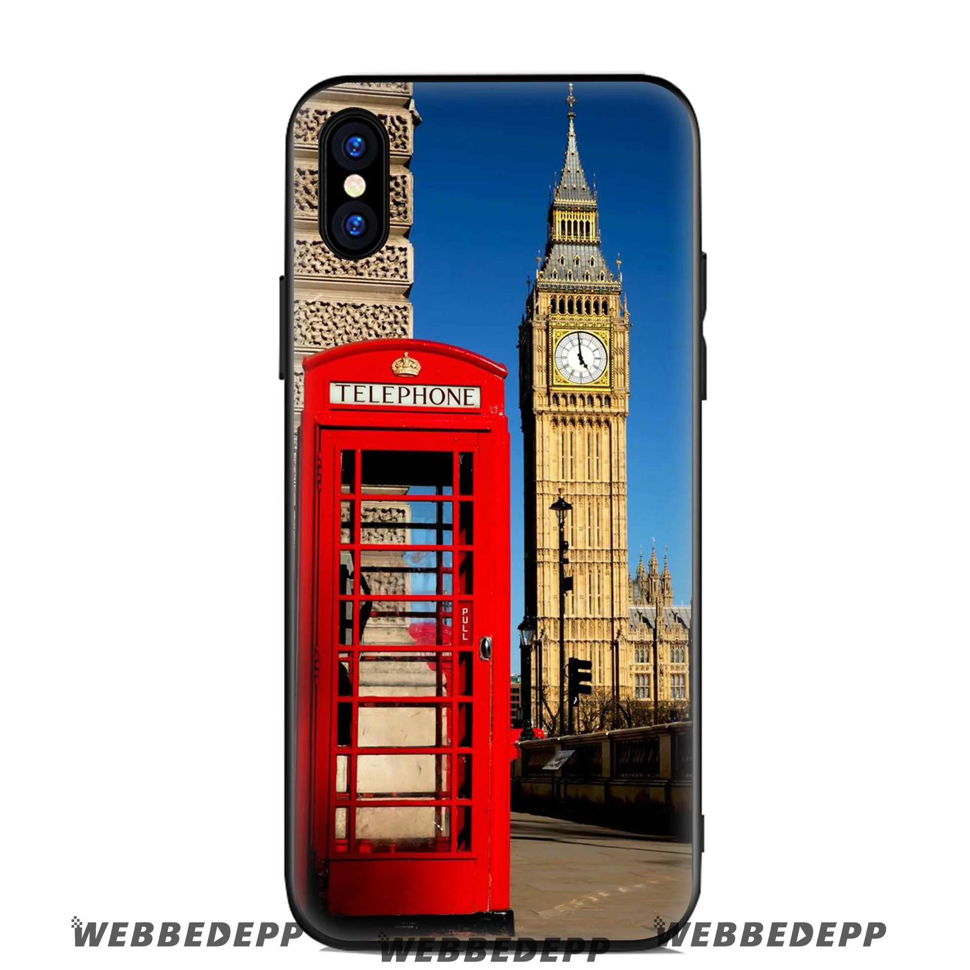 WEBBEDEPP London Bus Box Soft Silicone Case for Apple iPhone 11 Pro Xr Xs Max X or 10 8 7 6 6S Plus 5 5S SE TPU |