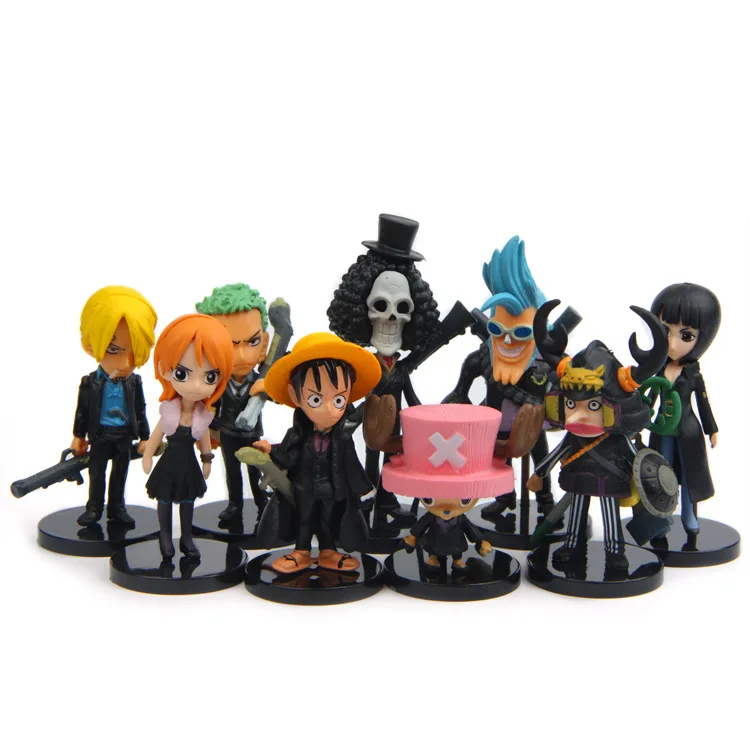 9 шт./компл. фигурка из фильма сильный мир Luffy Zoro Sanji Franky измельчитель Робин мини