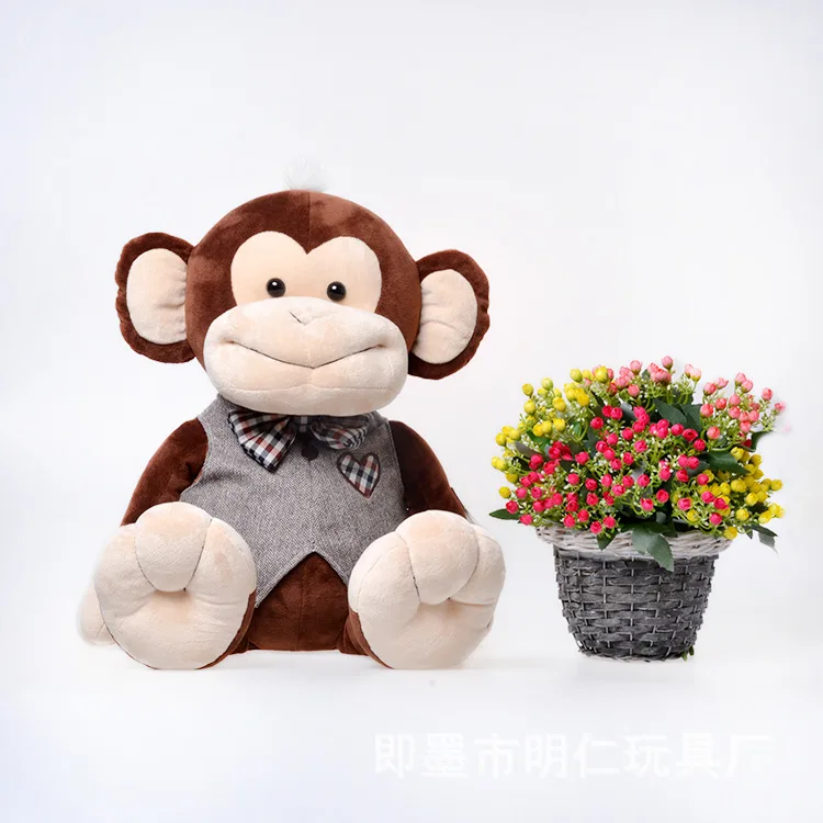 

About 30cm Lovely Cartoon Monkey Soft Doll Gentle Monkley Plush Toy Kid's Toy Birthday Gift h2259