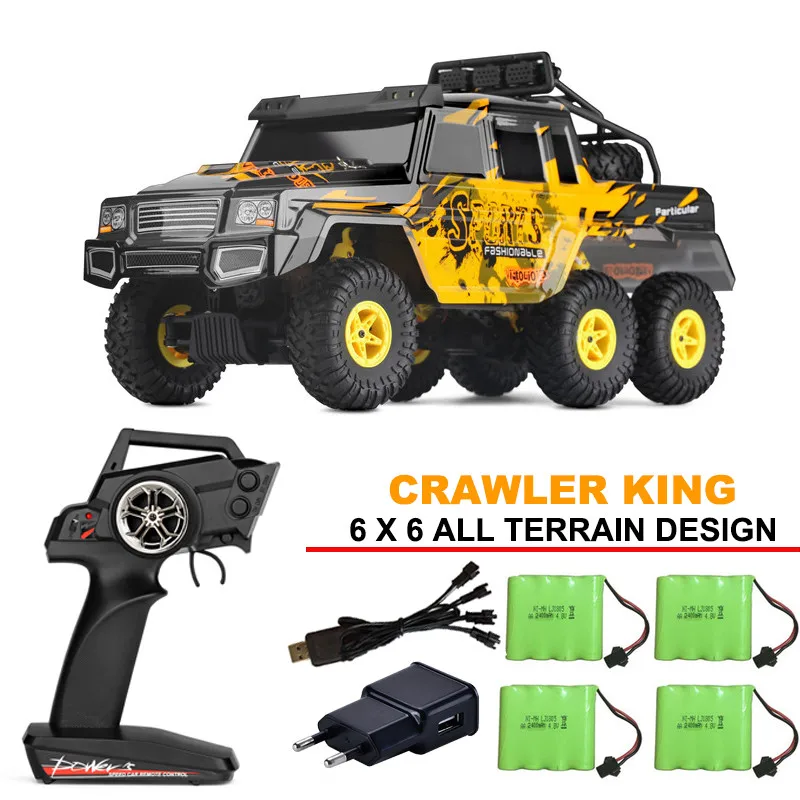 Lamsam 18629 2,4 GHz 1/18 CRAWLER KING 6x6 All Terrain дистанционное управление по бездорожью Rar углеродная щетка мотор мощные игрушечные машинки RC