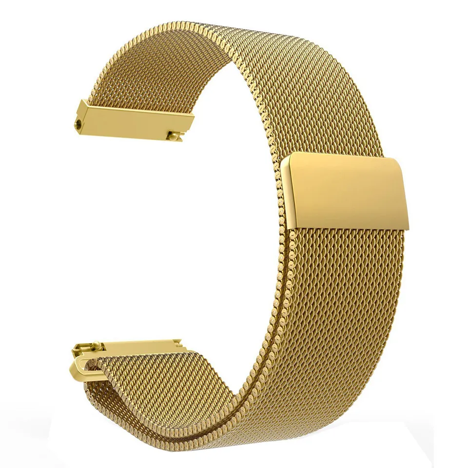 Mijobs 20 мм 22 мм металлический Миланский ремешок для Xiaomi Huami Amazfit Bip PACE gtr Молодежные часы браслет из нержавеющей стали умный Браслет - Цвет: 20mm for amazfit bip
