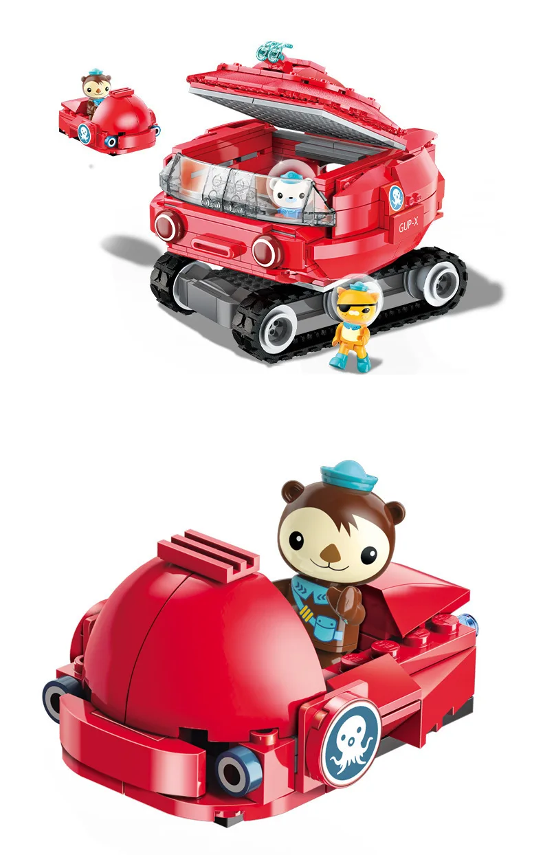 Светящиеся фигурки Octonauts модель из мультфильма строительные блоки игрушки песо