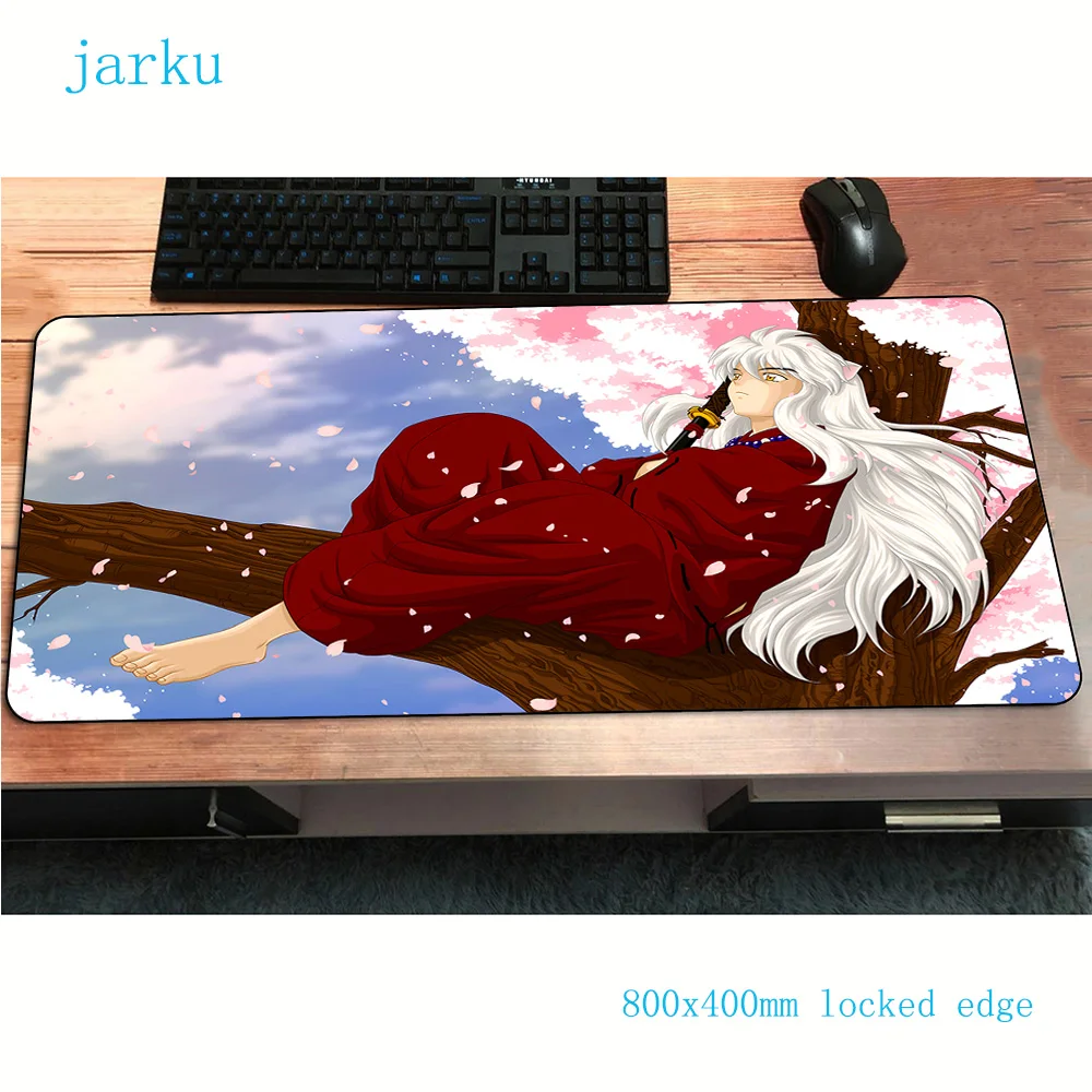 Коврик для мыши inuyasha 800x400x2 мм игровой коврик в стиле аниме Хэллоуина офиса