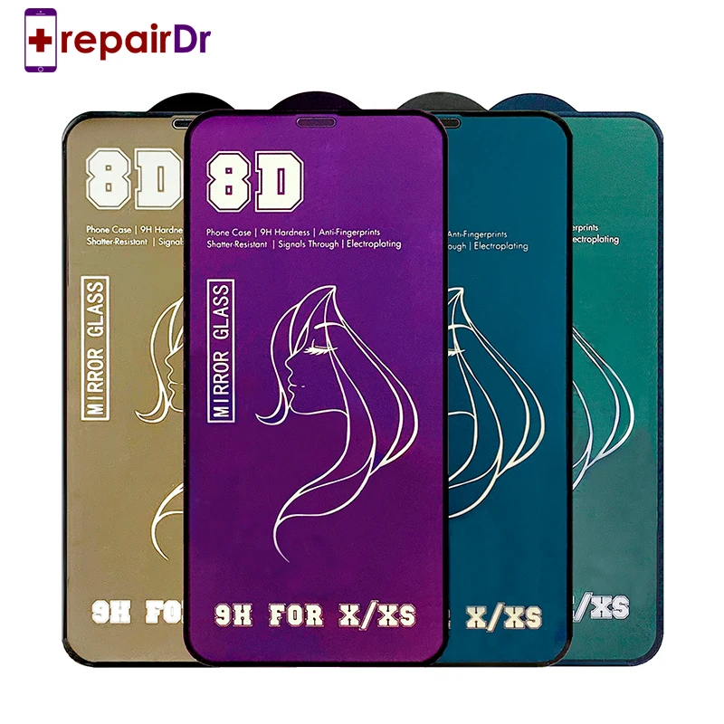 High-End Plating 8D Mirror Glass For iPhone 6 6S 7 8 Plus Colorful Reflective 9H Tempered i8P Screen Protector Skin | Мобильные