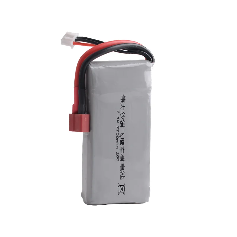 Аккумулятор Lipo 2S 7 4 В 2700 мАч 20C Max 40C для Wltoys 12428 12423 1:12 запасные части