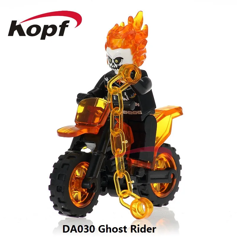 DA030 Without Box DA030 Super Heroes Ghost Rider с мотоциклами Matt Murdoch Bricks экшн лучшая коллекция строительных блоков для детей Подарочные игрушки - Цвет: DA030 Without Box
