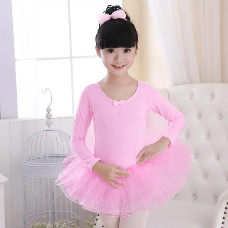 Bazzery Veil Ballet Dress for Girls Dance Wear Bow Decorate U Neck Tutus Kids Stage Performance Skirt Pink / Black | Тематическая