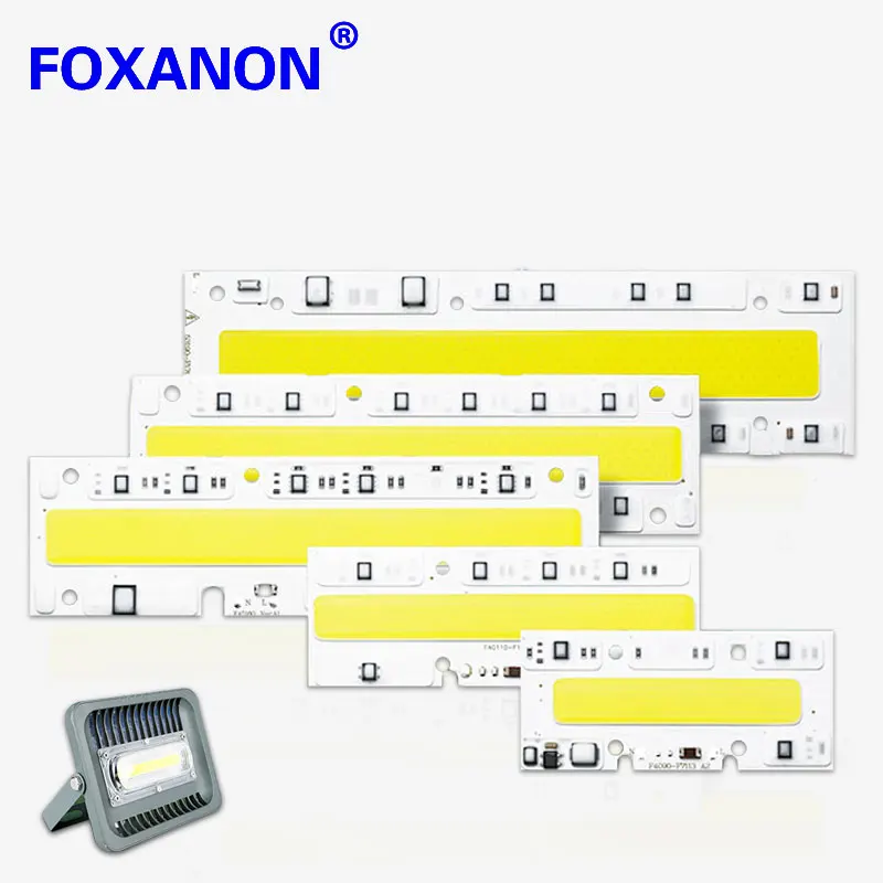 Светодиодная лампа Foxanon с COB-чипом 110 В 220 встроенная светодиодная 30 Вт 50 70 100 150