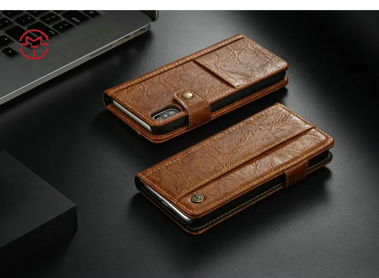 CaseMe Высокое качество кожаный чехол для iPhoneX Xs Винтаж Filp Кожаный чехол для iPhone8 7 6s плюс Чехол бумажник с 4 слот для карты