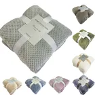 Мягкие фланелевые одеяла для дома в японском стиле, летние покрывала для кровати из искусственного меха, однотонные зимние покрывала для дивана, покрывала для кровати