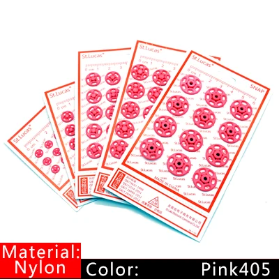 Nylon pink405 St. Lucas 1 упаковка металлические медные застежки кнопки нейлона невидимые кнопки для одежды женщин детей Швейные Кнопки DIY - Цвет: Nylon pink405