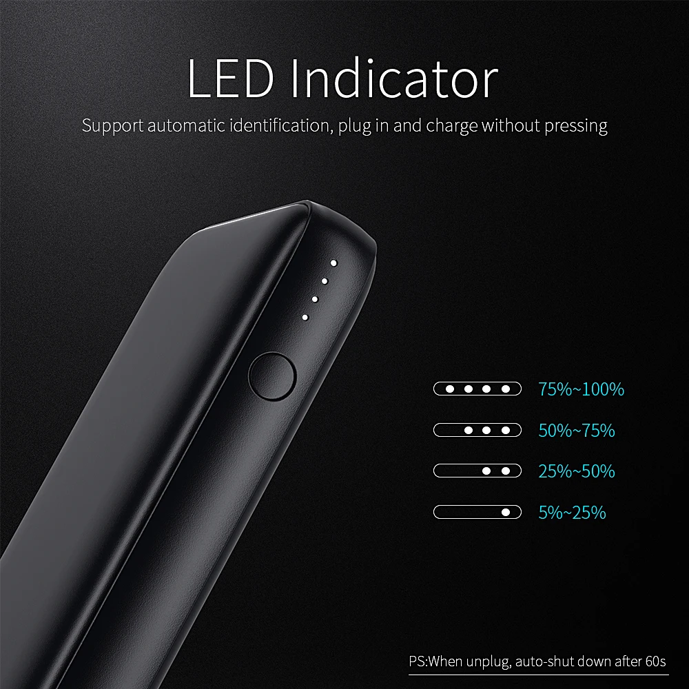 Essager тонкое портативное зарядное устройство 10000 мА для Xiaomi mi9 Samsung iPhone Внешняя