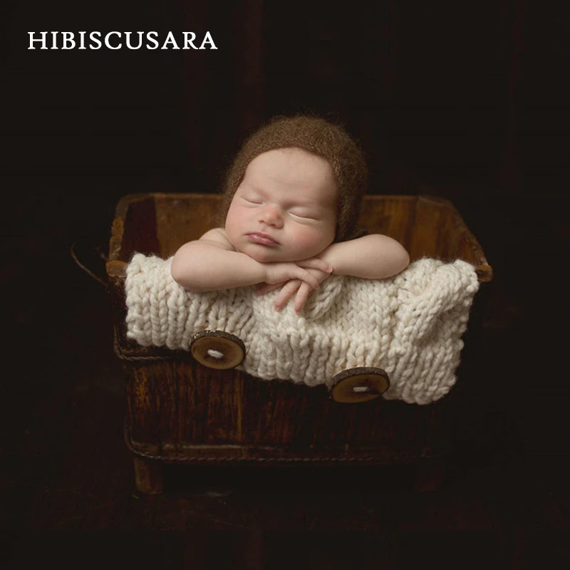 Фотофрафия для новорожденных одежда вязания крючком Bebe одеяло корзина