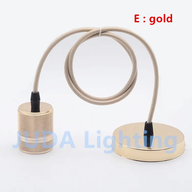 E - gold Ретро Эдисон E27 патрон для лампы Набор шнуров потолочный розовый навес с кабельным проводом для винтажных люстр светодиодный подвесной светильник - Цвет корпуса: E - gold