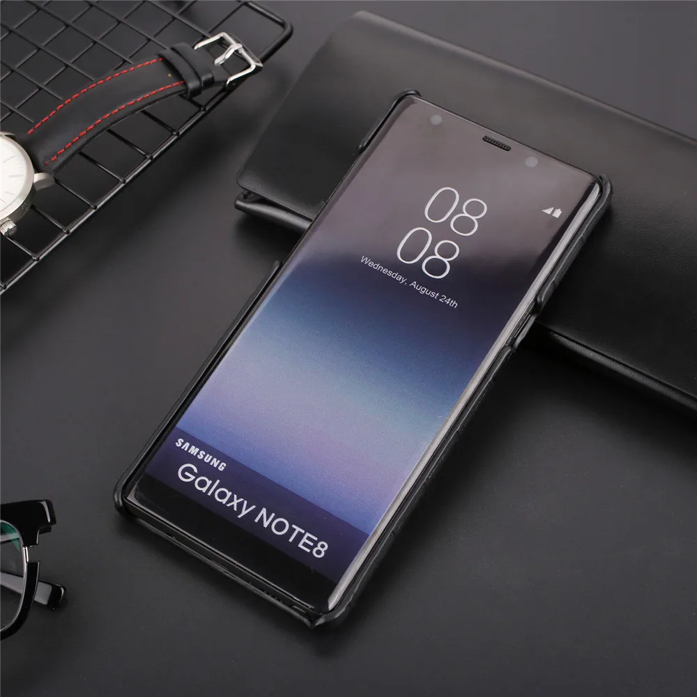 Роскошный брендовый кожаный чехол для samsung galaxy note 8 чехол для телефона note8 note 9 Чехлы и чехлы в виде ракушки