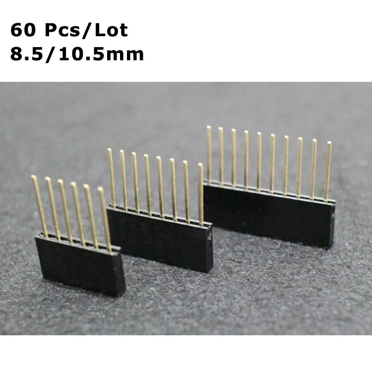 Hellotronics 60 шт./лот 20 шт. каждый 0 1 'Ƈx6 штифтов 1x8 1x10 щит Штабелируемый заголовок