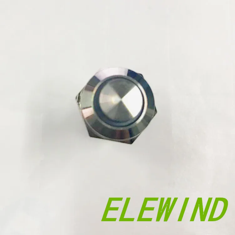 Кнопочный переключатель ELEWIND 12 мм Кольцо освещенное (PM121H-10ZE/J/W/2 8 В/с) |