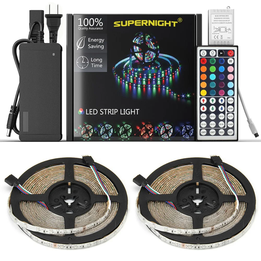 SuperNight 3528 RGB Светодиодные ленты свет комплект 2 шт. * 5 м 60 светодио дный s/М DC 12 В