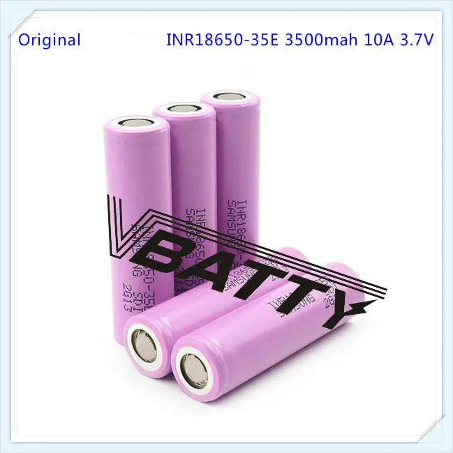 Подлинный для samsung INR18650-35E 3500 mah 10A 3,7 V высокий поток энергии перезаряжаемый литий-ионный аккумулятор(5 шт/лот