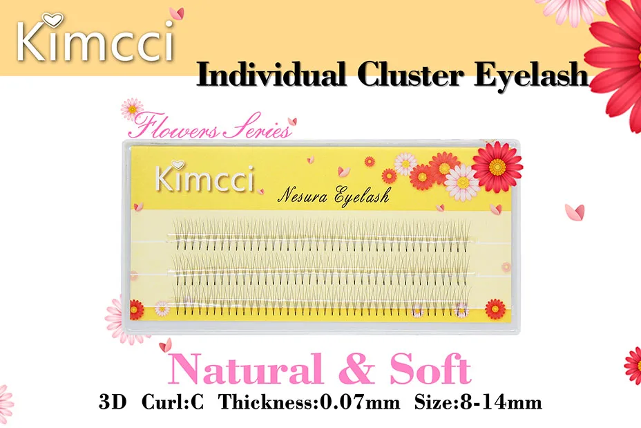 Kimcci 2D/3D/4D/5D/6D Профессиональные Индивидуальные Накладные ресницы наращивание натуральных мягких черных наращивание накладных ресниц макияж ресницы