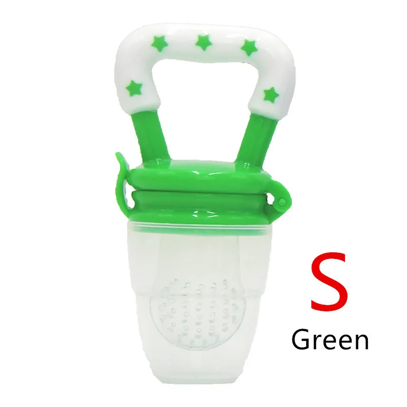 Green S Силиконовые Прорезыватели, безопасный питатель для укуса, пищевая соска, Прорезыватель для зубов, 1 шт., детский грызунок для девочки Соска-фрукт, еда для укуса, уход за полостью рта, 4-12 м - Цвет: Green S