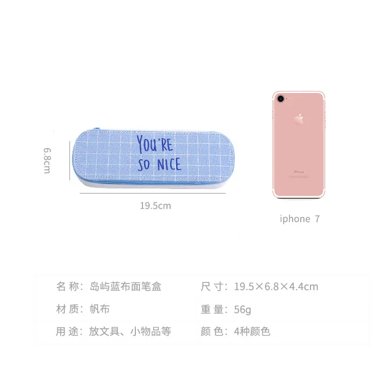 Climemo пенал из парусины для лица коробка карандашей начальной школы Молодежные