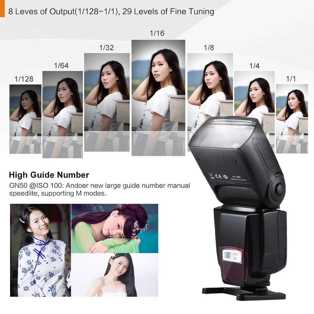 Универсальная вспышка Andoer AD 560 II Вспышка Speedlite с беспроводным триггером для