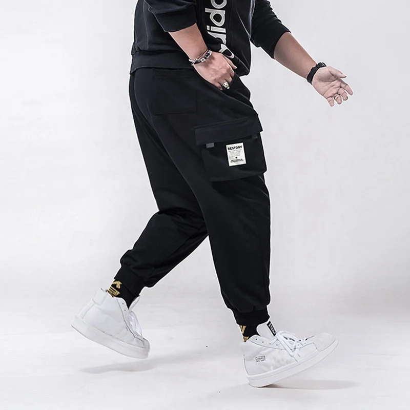 autumn Men cargo pants personality sports pocket plus size big 5XL 6XL 7XL mens high street cool out door 48 | Мужская одежда