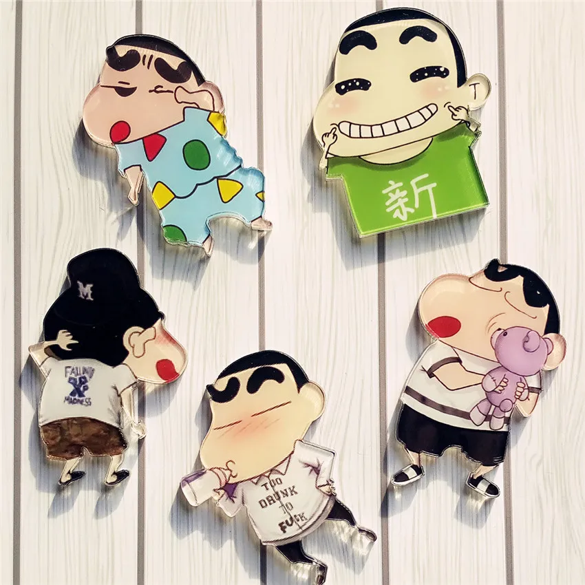 1 шт. хит продаж милая акриловая брошь из мультфильма &quotАмин&quot значки Crayon Shin chan