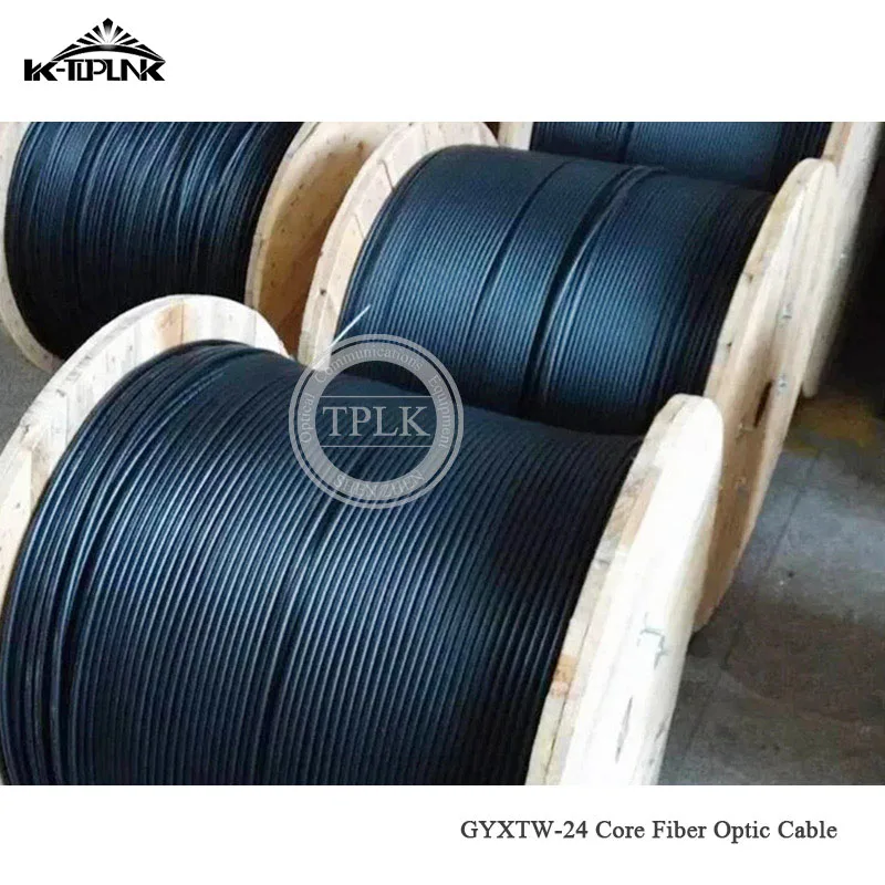 GYXTW 24 ядра 500 м/рулон черный FTTH волоконно оптический кабель используемый для улицы