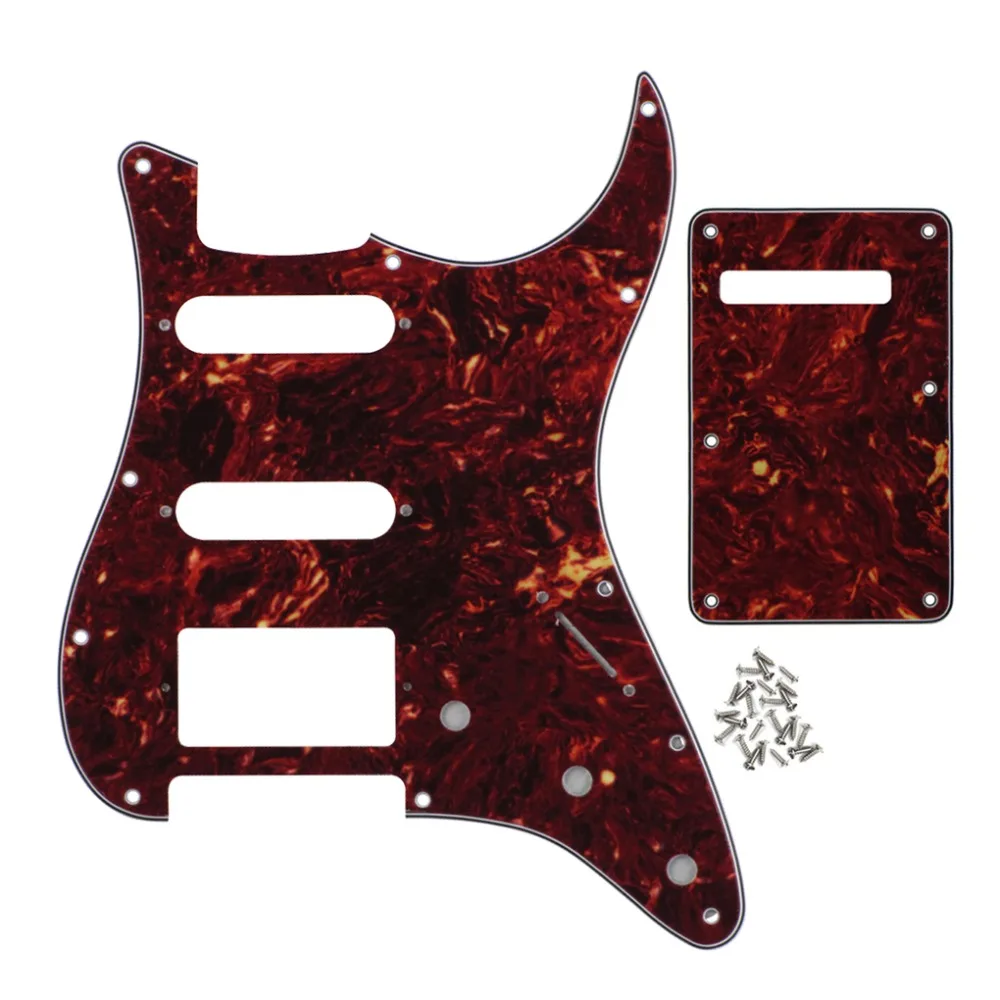 NEW SSH 11 Holes Electric Guitar Pickguard Strat Scratch Plate Red Tortoise 4ply &amp Screws For ST Style | Спорт и развлечения