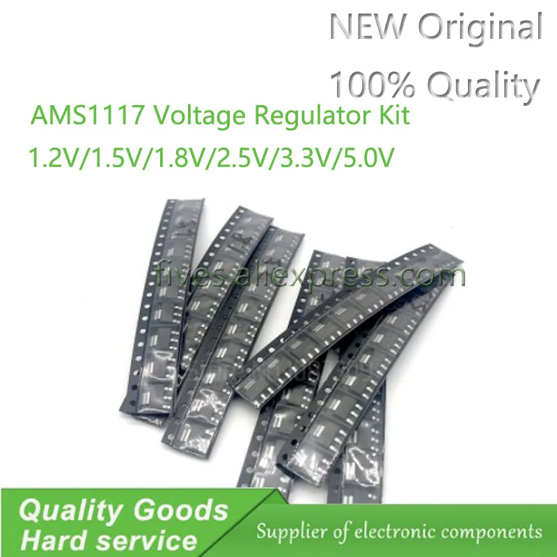 70 piezas комплект regulador де voltaje AMS1117 1 2 V/1 5 8 V/2 V/3 3 v/5 0 V/ADJ lm1117 1.2 1.8 2|Органайзеры для