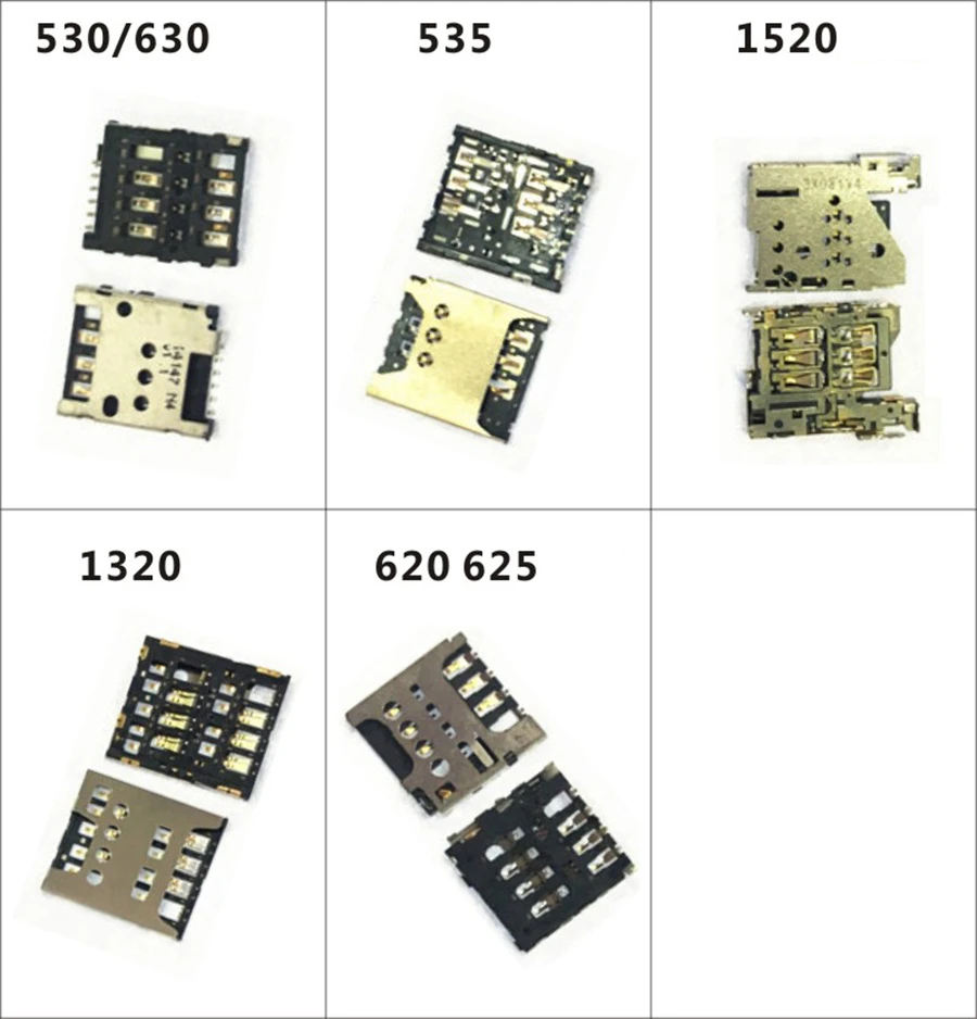 Гнездо для Sim карты Nokia Lumia 1320 620 625 530 630 535 1520 N1320 N620 N625 N530 N630 N535 N1520|Шлейфы мобильных
