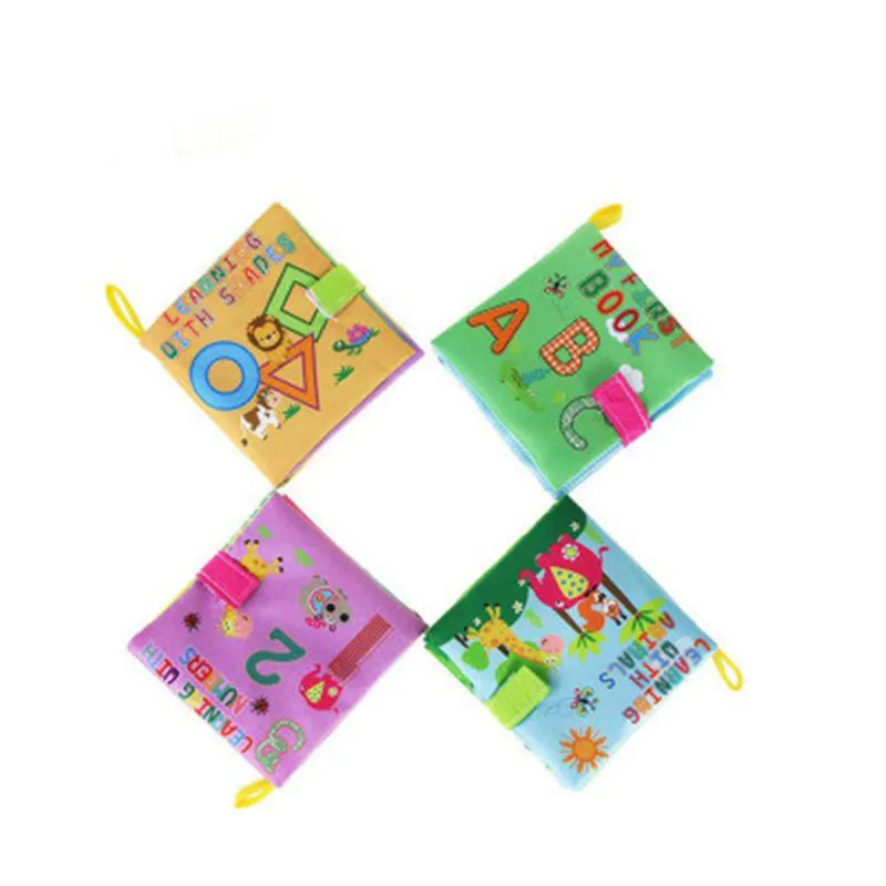 

4 Style Baby Toys Soft Cloth Books Rustle Sound Infant Educational Stroller Rattle Toy Newborn Crib Bed Baby Toys 0-36 Months