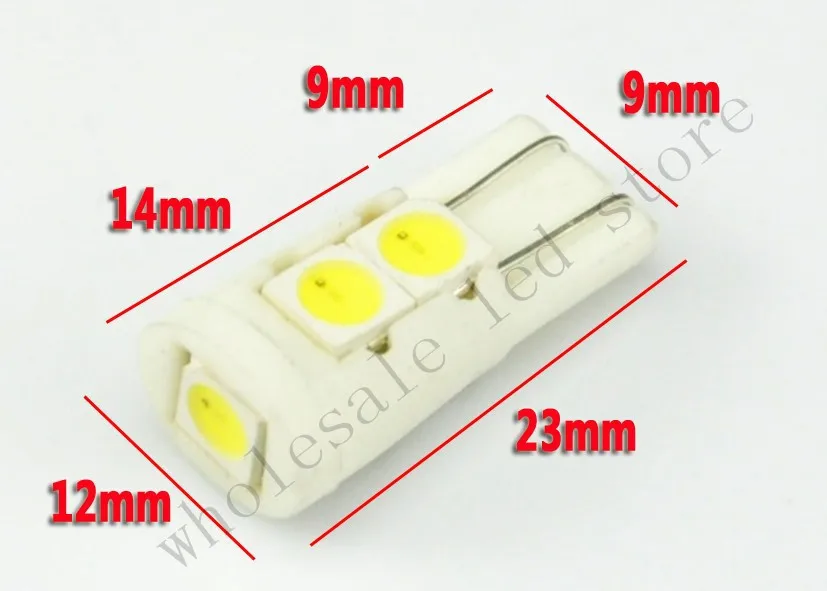 10x T10 W5W 194 168 Высокая мощность 5 светодиодный 5050 SMD керамическая автомобильная
